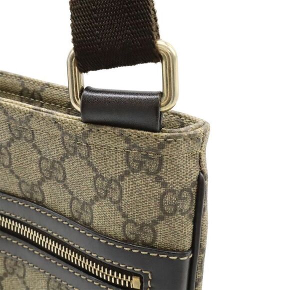 Gucci GG Supreme GG Plus Shoulder Bag Crossbody Depth None Khaki Beige Dark - Picture 4 of 9